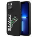 Lacoste Crocodile Head iPhone 13 Mini vloeibaar siliconen hoesje - zwart