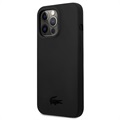 Lacoste iPhone 13 Pro vloeibaar siliconen hoesje - zwart