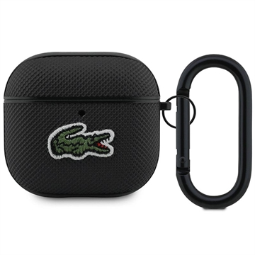 AirPods 4 Lacoste Petit Pique Croc Logo Patch hoesje - Zwart