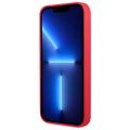 Lacoste iPhone 13 vloeibaar siliconen hoesje - rood