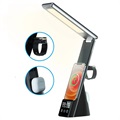 Lamp met wekker en iPhone draadloze oplader - Zwart