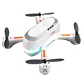 Lansenxi LS-NVO Rainbow Mini Drone met Kleurrijke LED en Dubbele Camera - Wit