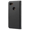 Google Pixel 3a Leren Wallet Case met Standaard - Zwart