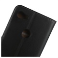 Google Pixel 3a Leren Wallet Case met Standaard - Zwart