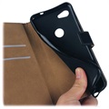 Google Pixel 3a XL Leren Wallet Case met Standaard - Zwart