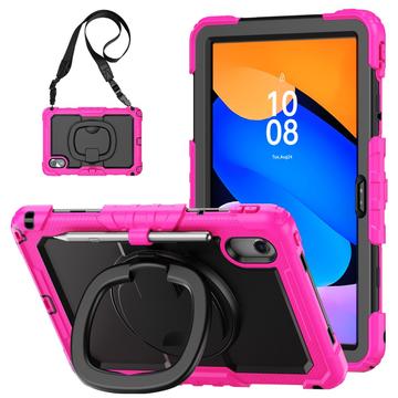 Lenovo Tab M11/Idea Tab Heavy Duty 360 Cover met Polsbandje - Hot Pink