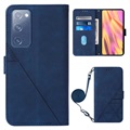 Line Series Samsung Galaxy S20 FE Wallet Case - Blauw