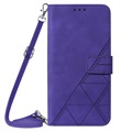 Line Series Samsung Galaxy S22 Ultra 5G Wallet Case - Paars