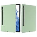 Samsung Galaxy Tab S8/S7 vloeibare siliconen hoes - groen