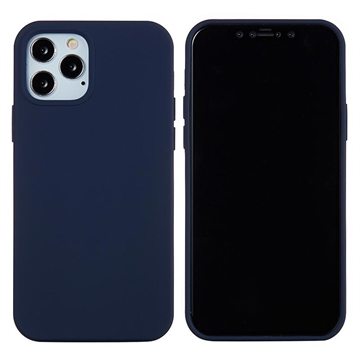 iPhone 12 Pro Max Liquid Silicone Hoesje - Navy Blauw