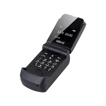 Long-CZ J9 Mini Flip Phone - GSM, Bluetooth - Zwart