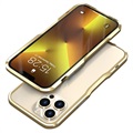 Luphie iPhone 13 Pro Metalen Bumper - Goud