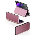 Luxury Series Mirror View Samsung Galaxy Z Fold3 5G Flip Case - Roze