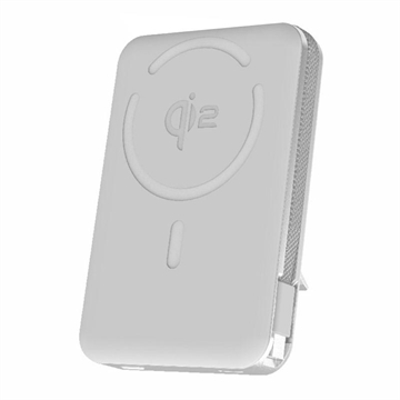 M02B 10000mAh Qi2 Magnetische Draadloze Power Bank met Voet - 35W - Wit