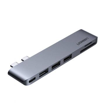 MacBook Pro/Air Ugreen CM251 6-in-1 USB-C hub - Grijs