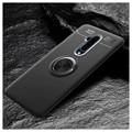 OnePlus 7T Pro Magneet Ring Grip / Standaard Hoesje - Zwart