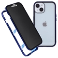 iPhone 15 Magnetisch Hoesje met Privacygehard Glas - Blauw