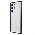 Samsung Galaxy S22 Ultra 5G Magnetisch Hoesje met Gehard Glas - Zwart