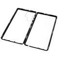 Samsung Galaxy S22 Ultra 5G Magnetisch Hoesje met Gehard Glas - Zwart