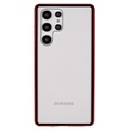 Samsung Galaxy S22 Ultra 5G Magnetisch Hoesje met Gehard Glas - Rood