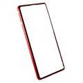 Samsung Galaxy S22 Ultra 5G Magnetisch Hoesje met Gehard Glas - Rood
