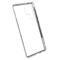 Samsung Galaxy S22 Ultra 5G Magnetisch Hoesje met Gehard Glas - Zilver