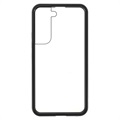 Samsung Galaxy S22 5G Magnetisch Hoesje met Gehard Glas - Zwart