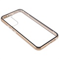 Samsung Galaxy S22 5G Magnetisch Hoesje met Gehard Glas - Goud