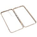 Samsung Galaxy S22 5G Magnetisch Hoesje met Gehard Glas - Goud