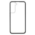 Samsung Galaxy S22 5G Magnetisch Hoesje met Gehard Glas - Zilver