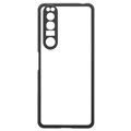Sony Xperia 1 III Magnetisch Hoesje met Achterkant van Gehard Glas - Zwart