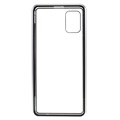 Samsung Galaxy A51 Magnetisch Hoesje met Gehard Glas - Zilver