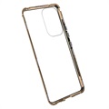 Samsung Galaxy A53 5G Magnetisch Hoesje met Gehard Glas - Goud