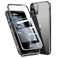 iPhone 11 Pro Magnetisch Hoesje met Gehard Glas - Zwart