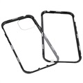 iPhone 13 Magnetisch Hoesje met Gehard Glas - Zwart