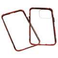 iPhone 13 Pro Magnetisch Hoesje met Gehard Glas - Rood