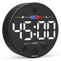 Magnetische LED-afteltimer GL320 met digitaal display - Zwart / Wit