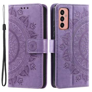 Samsung Galaxy A14/A14 5G Mandala Series Wallet Case - Paars