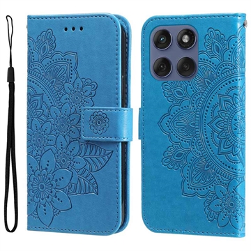 Motorola Edge 60 Fusion Mandala Series Portemonnee-hoesje - Blauw
