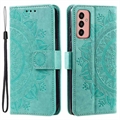 Samsung Galaxy A14 Mandala Series Wallet Case - Groen