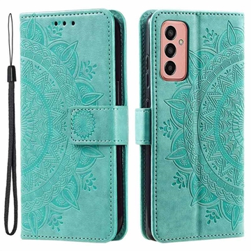 Samsung Galaxy A14/A14 5G Mandala Series Wallet Case - Groen