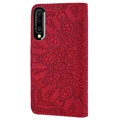 Mandala Series Samsung Galaxy A50 Wallet Case - Rood