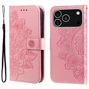iPhone 17 Pro Mandala Series Portemonnee-hoesje - Roze
