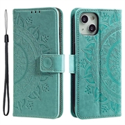Mandala Series iPhone 14 Wallet Case - Groen