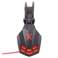 Maxlife MXGH-200 bedrade gamingheadset met LED-lampje - zwart