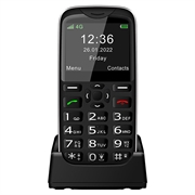 Melefon D210 4G Senior Telefoon met SOS - Dual SIM - Zwart