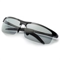 Meekleurende gepolariseerde zonnebril voor heren met metalen frame - zwart