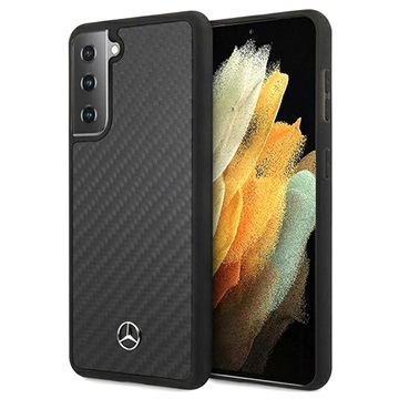 Mercedes-Benz Dynamic Carbon Fiber Samsung Galaxy S21 5G Case - Zwart
