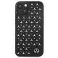 Mercedes-Benz Stars Pattern iPhone 13 Hoesje - Zwart
