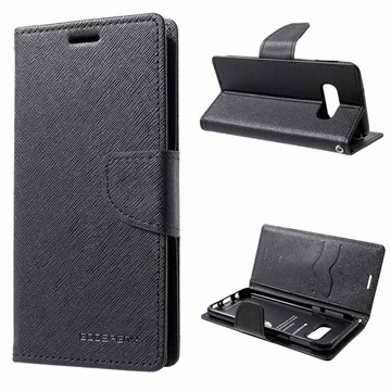 Mercury Goospery Fancy Diary Samsung Galaxy S10e Wallet Case - Zwart